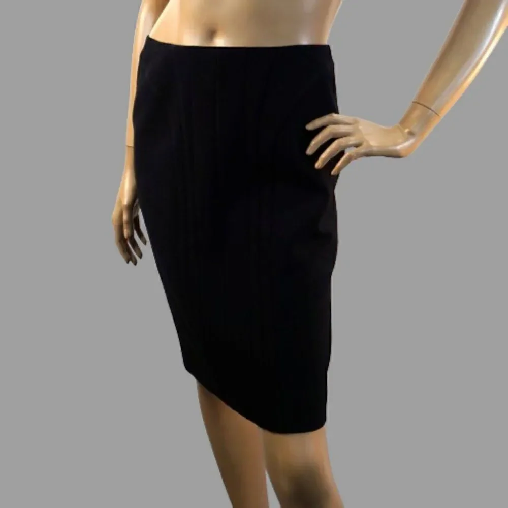 BOSS by Hugo Boss VILADI Pencil Skirt Black Size 4 Decorative Seams Front